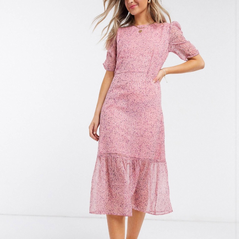 Short sleeve midi dress